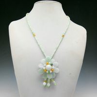 Wholesale Handmade Chinese natural jade string necklace exquisite necklace