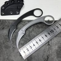 Wholesale New Arrival BAS13 claw karambit Tactical Knives C Stone Wash Blade Full Tang Steel Handle Fixed Blade Paper cutter Knife