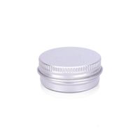 Wholesale 15g aluminum empty cosmetic container with lids ml small round lip balm tin solid perfume cosmetic sample jar LX2634