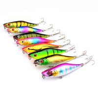 Wholesale Bright Color PS Painted Plastic Popper bait cm g Float Swimming Laser Artificial lure Freshwater Fishing Crankbaits