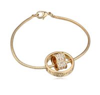 Wholesale Bracelets Bangles Fashion Women High Quality Crystal K Gold Plated Alloy Heart Wedding Bracelets Jewelry Drop Shipping TBR001