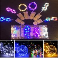 Wholesale led string CR2032 Battery Operated Micro Mini Light Copper Silver Wire Starry LED Strips For Christmas Halloween Decoration M