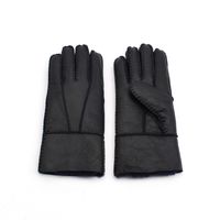 Wholesale Whole Sale New Sheepskin Women Gloves Brand Designer Fur Leather Five Fingers Gloves Solid Color Winter Outdoor Warm Mittens