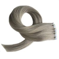 Wholesale Gray hair extensions Human Hair Remy Tape In Hair Extensions quot quot quot quot quot quot quot quot g Set tape extensions grey