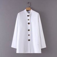 women's plus size white linen shirt