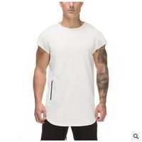 Wholesale New Design Mens Zipper Sleeveless T shirts Summer Male Tank Tops Gyms Clothing Bodybuilding Undershirt Fitness Tank Tops