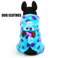 Wholesale Fleece Pet Cat Dog Clothes In Cold Winter Visual Blue Dragon Dogs Coats Dog Parkas For Yorkshire dog outfits XXS L Hoodies