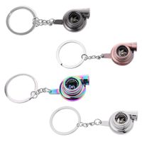 Wholesale Hot New Auto Car Key Chains Automotive Turbine Pressure Booster Keychain Metal Car Keyring Colors High Quality