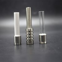 Wholesale 510 Thread Titanium Quartz Ceramic Nails Tips For Dab Straw Vaped Micro NC Kit Ti Tip For comb Glass Water Pipe Dab Tool