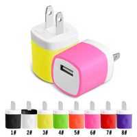 Wholesale NOKOKO Wall charger Travel Adapter For iPhone X Galaxy S8 Plus V A Colorful US EU Ports Mini Home Power Adapter without Package