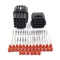 Wholesale 2 Set Pin Way Black Car Auto Motorcycle Waterproof Electrical Wire Connector Plug Fit mm Terminals Wire