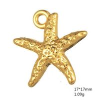 Wholesale 2021NEW Silver And Gold Color Nautical Sea Starfish Beach Charm for Jewelry Making