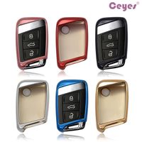 Wholesale Car Key Cover Case TPU Protection Auto Remote Key Cover Shell For Volkswagen VW Passat B8 Skoda Superb A7 Car Accessories