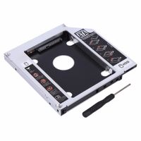 Wholesale Freeshipping mm Aluminum SATA HDD SSD Enclosure Hard Disk Drive Bay Caddy Optical DVD Adapter for Laptop