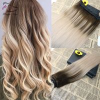 5 Clips Clip De Una Pieza En Extensiones De Cabello Humano Con Encaje Cabello Virgen Brasileño Recto Ombre Balayage Color 4 Desvanecimiento A 18