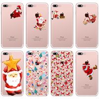 Wholesale Merry Christmas Phone Case For iPhone x xr xs max s Plus S case Santa Claus Elk Soft TPU Cover