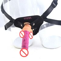 Wholesale Huge Dildo Realistic Big Penis Suction Cup Strap on Dildo Pants Harness Simulated Phallus Artificial Penis Sex Toys for Women C3