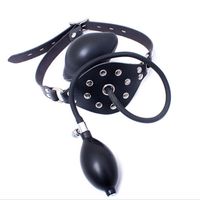 Wholesale Inflatable Latex Mouth Plug Gag Bondage Slave In Adult Games For Couples Fetish Erotic Oral Sex Products Toys For Women Men Gay