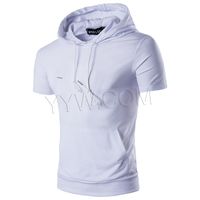 Wholesale 2017 short Sleeve Hoodies Fashion Hooded Sweatshirt Men Hip Hop Hoodie Men s Rapper Vest Top camisa masculina