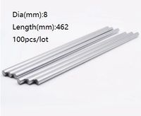 Wholesale 100pcs x462mm Dia mm linear shaft mm long hardened shaft bearing chromed plated steel rod bar for d printer parts cnc router
