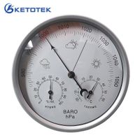 Wholesale 3 in Weather Station Analog Thermometer Hygrometer Barometer mm Wall Hanging Temperature Humidity Pressure hPa Meter