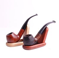 Wholesale Creative new products handcrafted introduction of red sandalwood pipe mm core filtration rosewood pipe