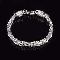 Wholesale New Hot sterling silver chain bracelet MM X20CM street style fashion jewelry Christmas gifts low price KKA1080
