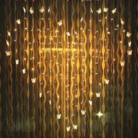 Wholesale YIYANG x1 m Butterfly Curtain LED String Light Hearts Lights Multicolor Holiday Wedding Decoracao Curtain lamps EU UK AU