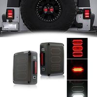 Wholesale G3 Diamond Series Smoke Lens Red LED Tail Brake Light Assembly w Turn Signal Back Up For Jeep Wrangler JK JKU