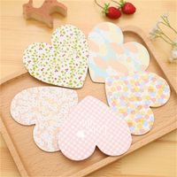 Wholesale Colorful Heart Shape Mini Gift cards Thank You Card Festival Greeting Postcard kids Gift with Envelope