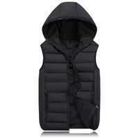 Wholesale 2018 New Spring Autumn Sleeveless Jacket for Men Fashion Warm Hooded Male Winter Vest Light Plus Size Mens Work Vests Waistcoat