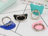 Wholesale Universal holder Luxury Cartoon Cat head Degree Finger Ring Mobile Smartphone Stand For all phone