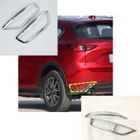 Wholesale car ABS Chrome cover trim back tail rear fog light lamp frame sticker accessory For Mazda CX CX5 nd Gen