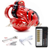 Wholesale Male Chastity Cock Cages Device Ball Stretcher Penis Ring Penis Plug Urethral Sound Cockring Electro Shock Set Sex Toys For Men