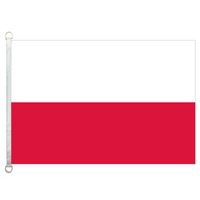 Wholesale Good Flag Poland Flags Banner X5FT x150cm Polyester country flags gsm Warp Knitted Fabric Outdoor Flag