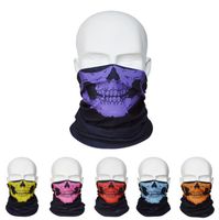 Wholesale New Skull Design Multi Function Bandana Ski Sport Motorcycle Biker Scarf half Face Masks Outdoor Facial Mask colors