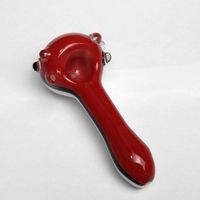 Wholesale Smoke Game Pipe Glass Pipe Smoking Accessories Pipes Heady Tobacco Pipe Hand Pyrex Colorful Spoon for Cute Christmas