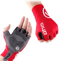 Wholesale 2018 Anti Slip Gel Pad Bicycle Gloves Gel Pad Short Half Finger Cycling Gloves Breathable Outdoor Sports Men Bikes Wristbands Glove