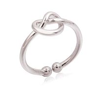 Wholesale Infinity Knot Ring Simple Knuckle Heart Knot Open Rings For Women Girl Wedding Engagement Jewelry Gift Accessories