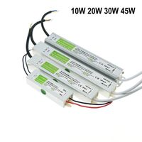 Wholesale 10W W W W W LED Power Supply DC V Waterproof IP67 Transformer AC to DC Adapter Driver for Outdoor Garden Strip Lights