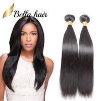 Wholesale Bella Hair Popular Brazilian Hair Extensions Double Weft Natural Color A Straight Hair Bundles Mixed Length inch Weaves