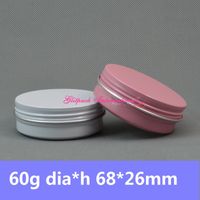 Wholesale 100pcs Aluminum Jars ml White Pink Metal Tin oz Cosmetic Containers bottling packaging g Empty Custom Jars solid Perfume Bottle