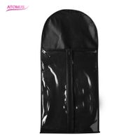 Wholesale Black Hair Extension Packing Bag and Hanger Carrier Storage Wig Stands Hair Extensions Bag For Carring and Packing Hair Extensions