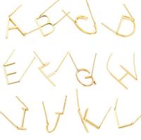 Wholesale 2019 Letter Pendant Alphabet Intitial K Gold Stainless Steel Necklaces Choker Character Necklace Women Fashion Jewelry