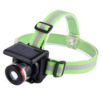 Wholesale Focus Adjustable LED Headlamp Built in Rechargeable Li ion Battery with Solar Panel Waterproof Headlight with Wall Charger