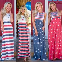 Wholesale 2018 New American National Flag Dress Fourth of July the th Mura Maui Pink Lily Boutique For Women USA Girl Lady Dress
