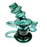 Wholesale New Design Glass Water Pipe Recycler Art Mini Bong Accessories mm Piece Smoking Pipes Dab Oil Rig Bubbler Rigs Vortex Hookah W20A
