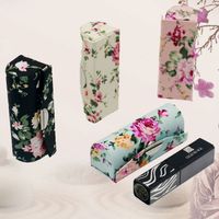 Wholesale Pretty Portable Mirror Small Jewelry Box for Empty Lipstick Containers Tubes Flower Cloth Lip balm Packaging Lip Gloss Boxes