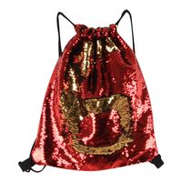 Wholesale Mermaid Sequin Backpack Sequins paillette Drawstring Bags Reversible bling Outdoor Backpacks school bag Glitter Sports Shoulder Bag girl new