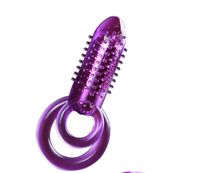 Wholesale Double Ring Vibrator Male Longer Lasting Sex Crystal Vibrators Cock Ring Penis Rings Vibrating Sexy Toys Sex Products for Men